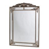 Josephine XL Silver Ornate Top Mirror